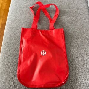 Lululemon Athletica Red Shopper Bag Small Mini Tote